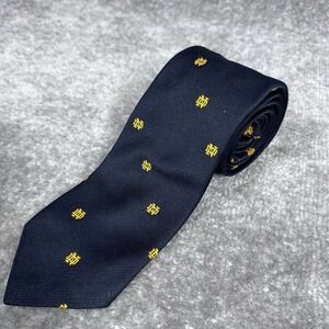 Vintage Norte Dame Neck Tie Schreter Fighting Irish Bookstore USA Made **Flaw**